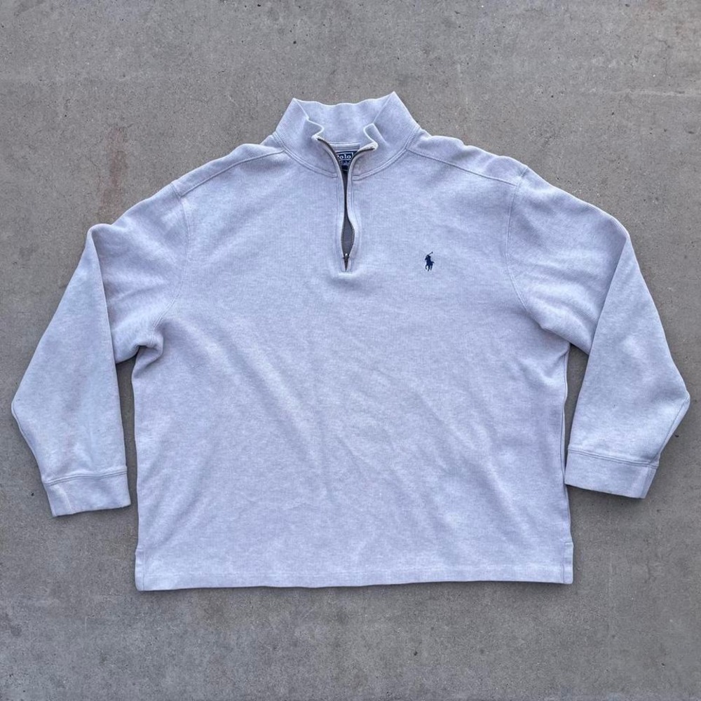 Tan Polo Ralph Lauren Quarter Zip (XXL)